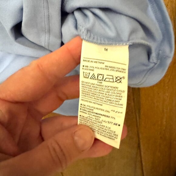 NWT Old Navy Active Blue Zip Front Racerback Top – Size M – Preppy Golf Vibes - Picture 4 of 8